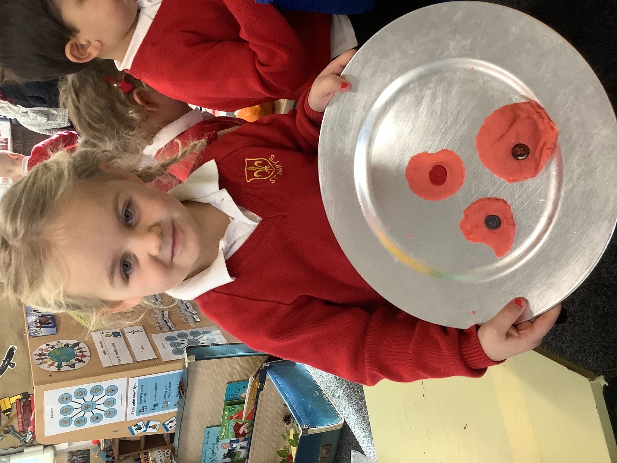 Image of Play dough poppies!