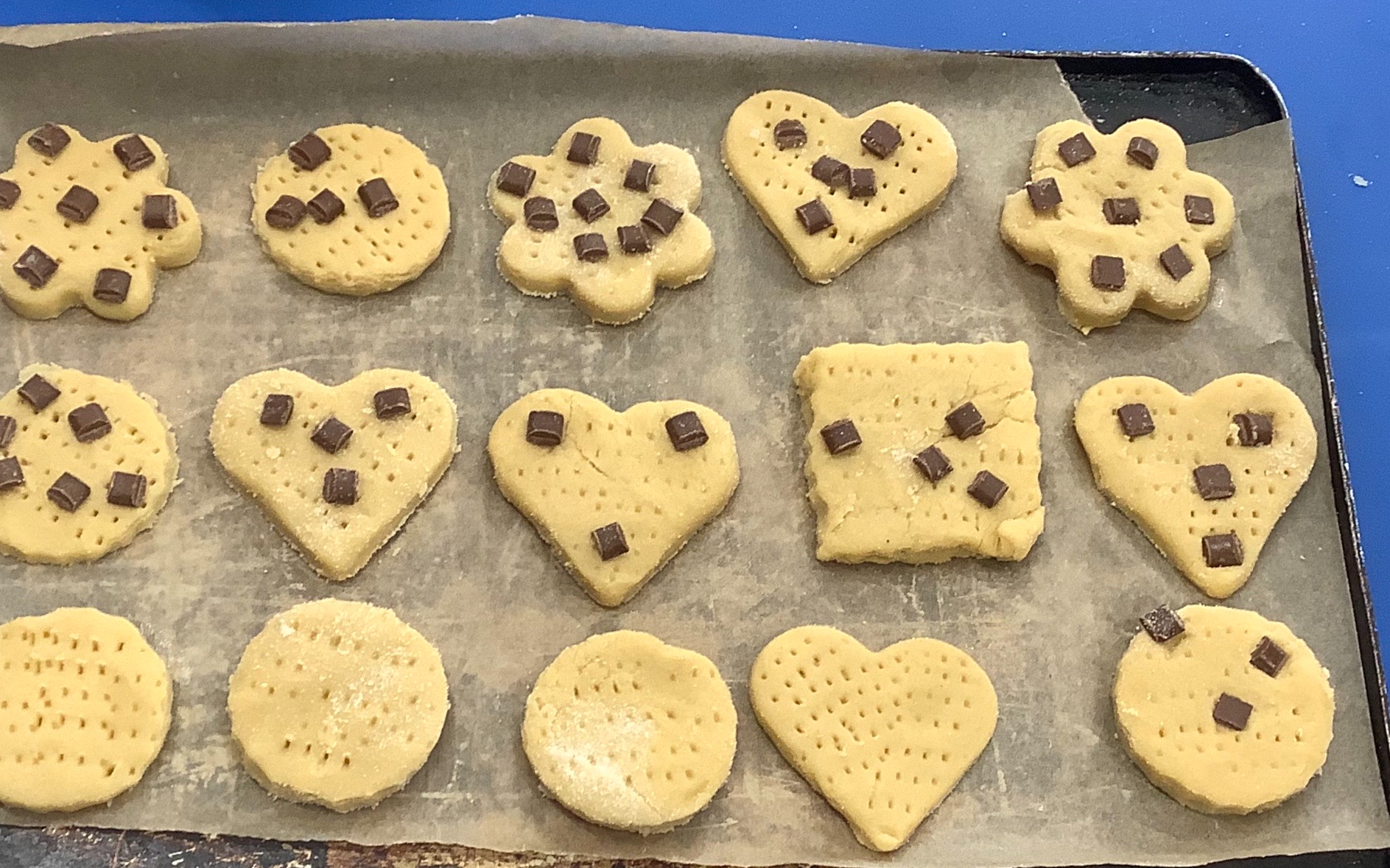 Image of Shortbread ready for the Oven! 