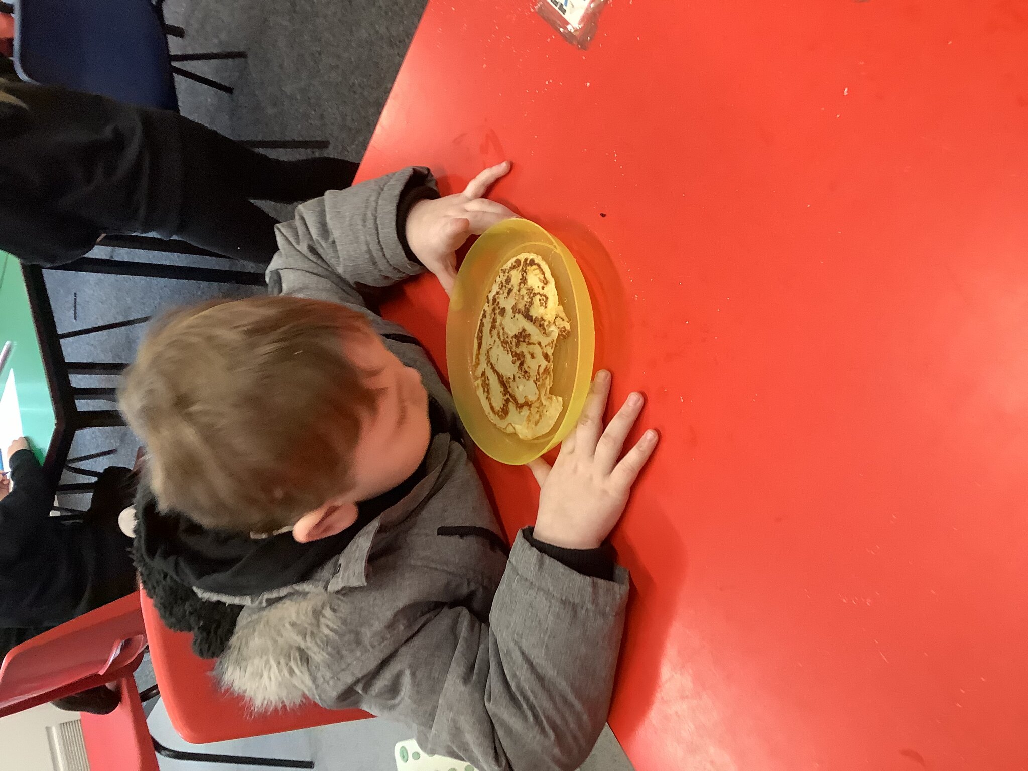 Image of We read Mr Wolf’s pancakes and then we made our own! 