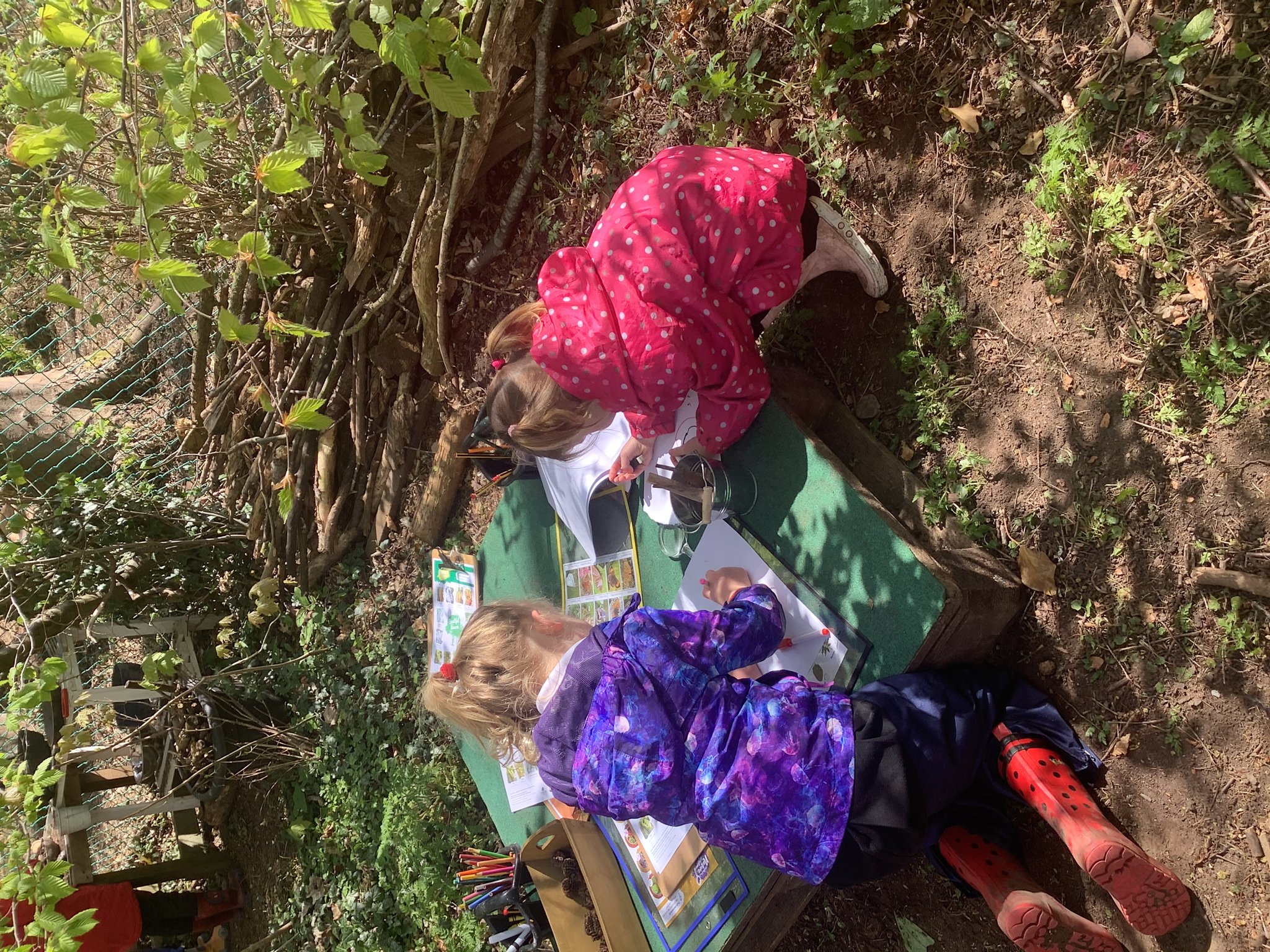 Image of Creativity in forest school! 