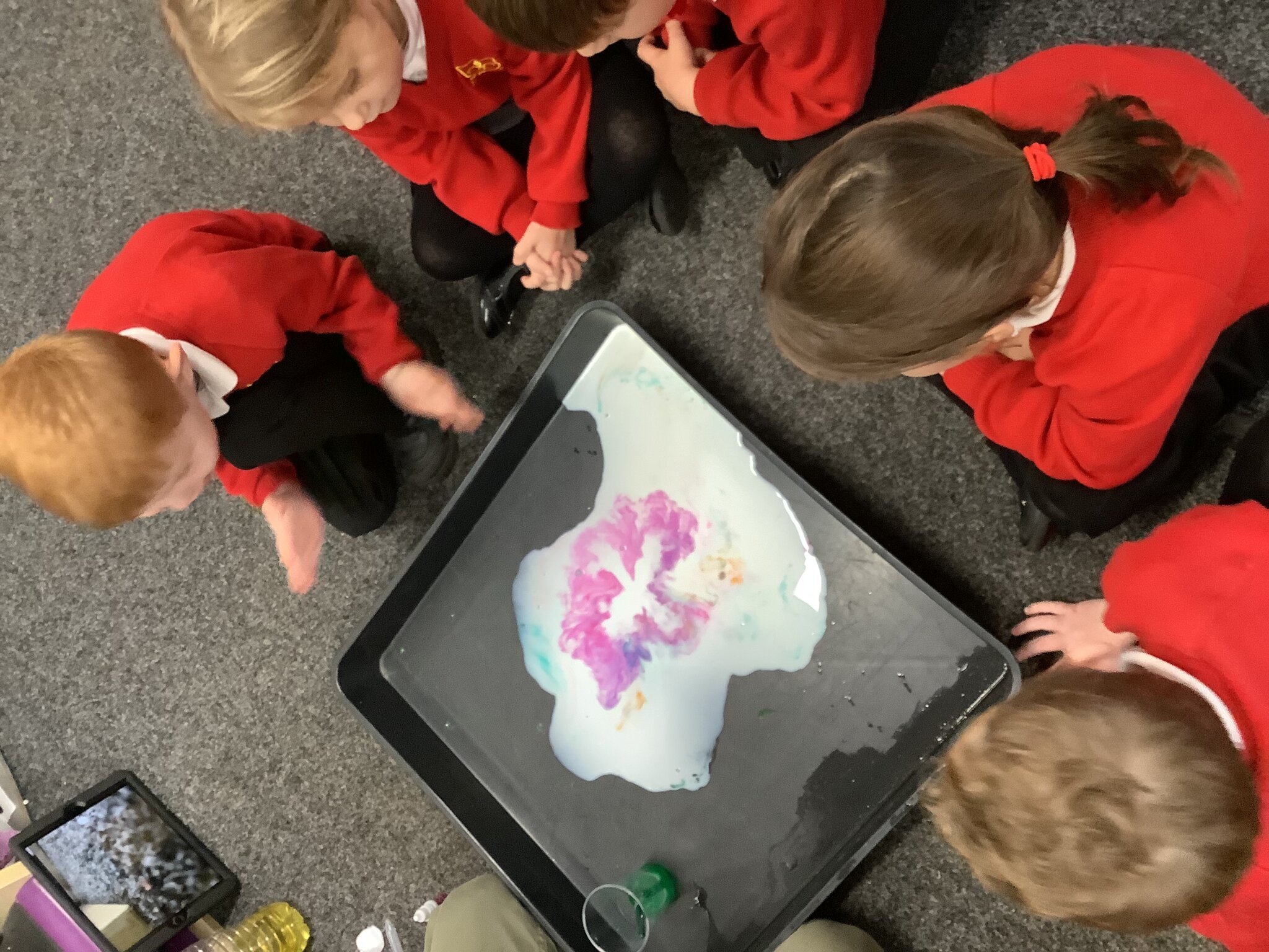 Image of Can we make fireworks using milk and washing up liquid? 