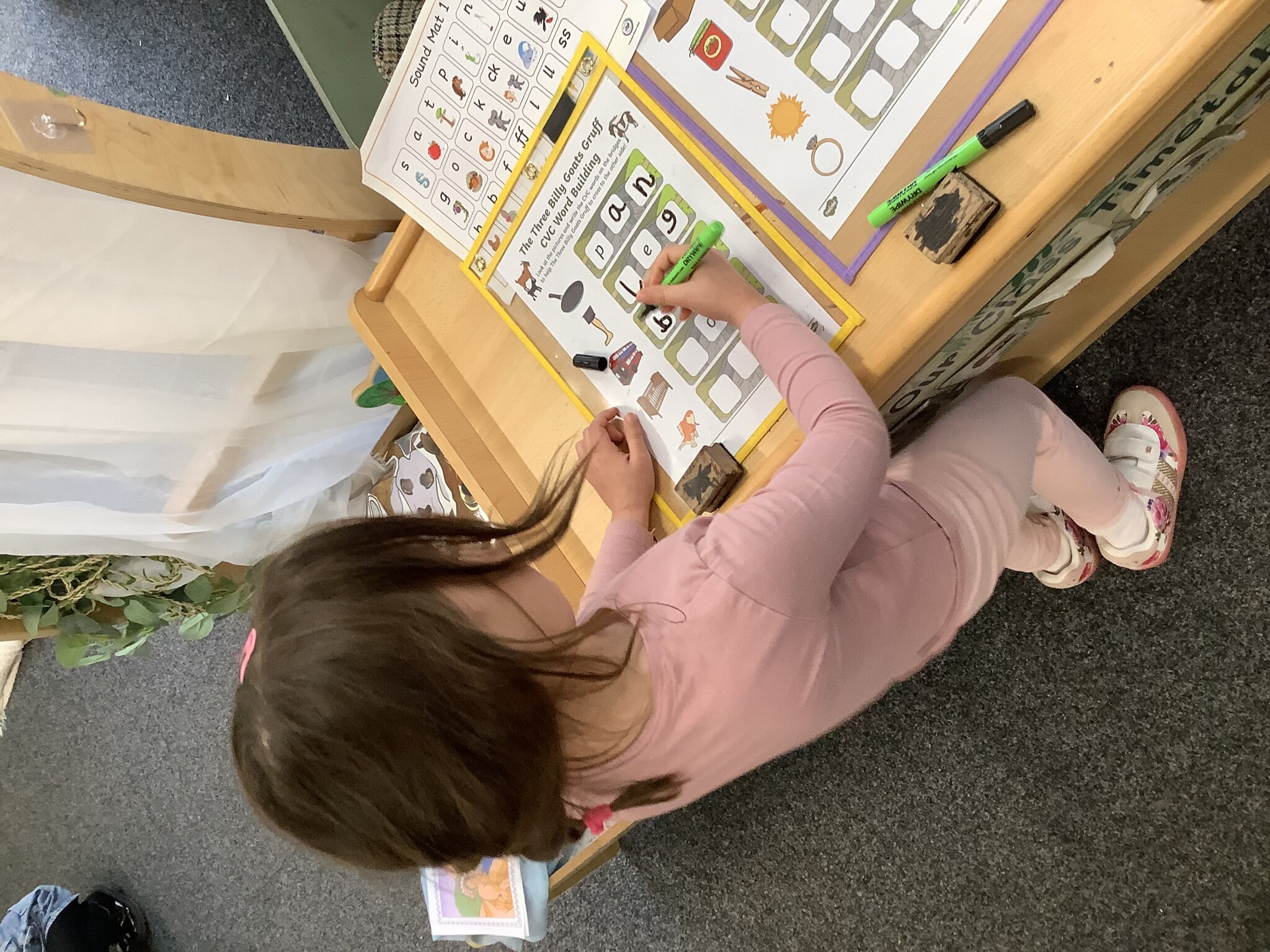 Image of Independent writing during learning through play! 