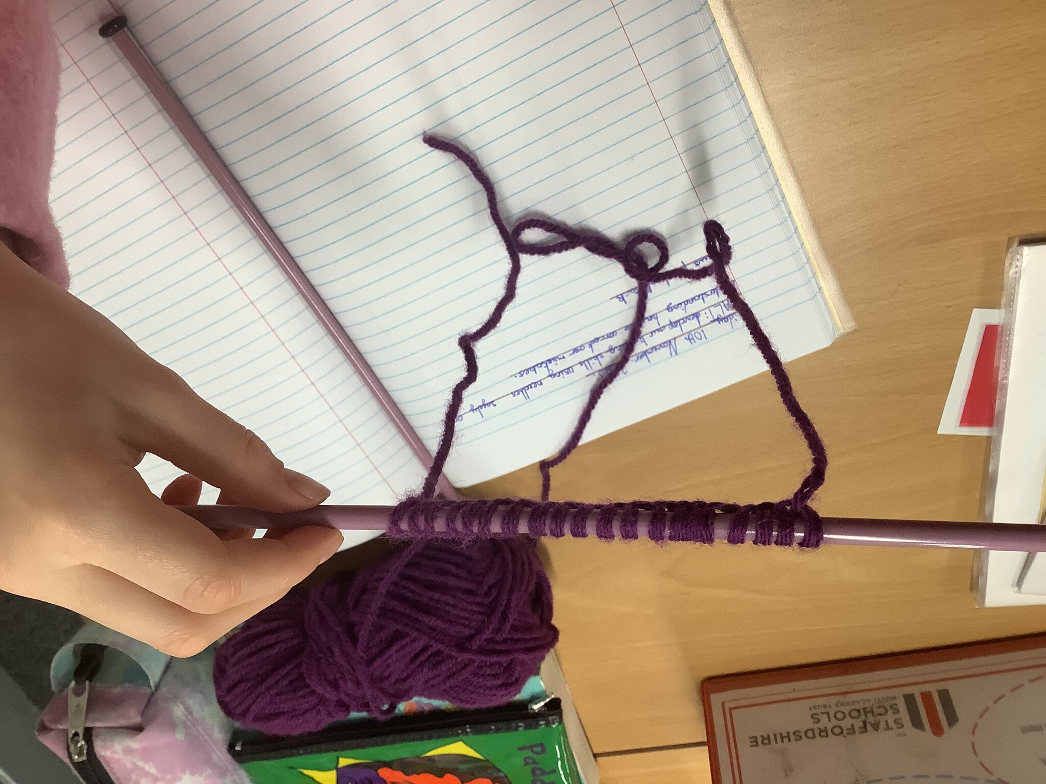 Image of Knitting in Class 4