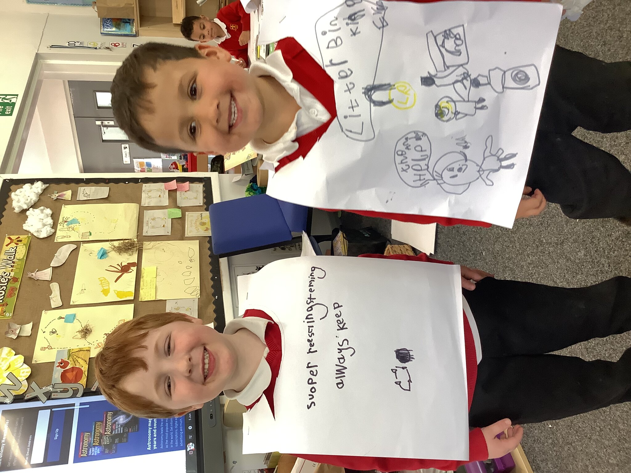 Image of We have created our own super hero tabards to promote caring for the World!