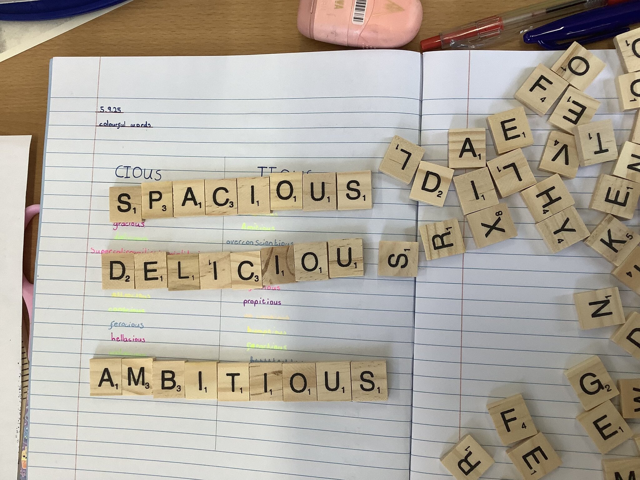Image of Class 4 Spelling- ‘Shus’ ending