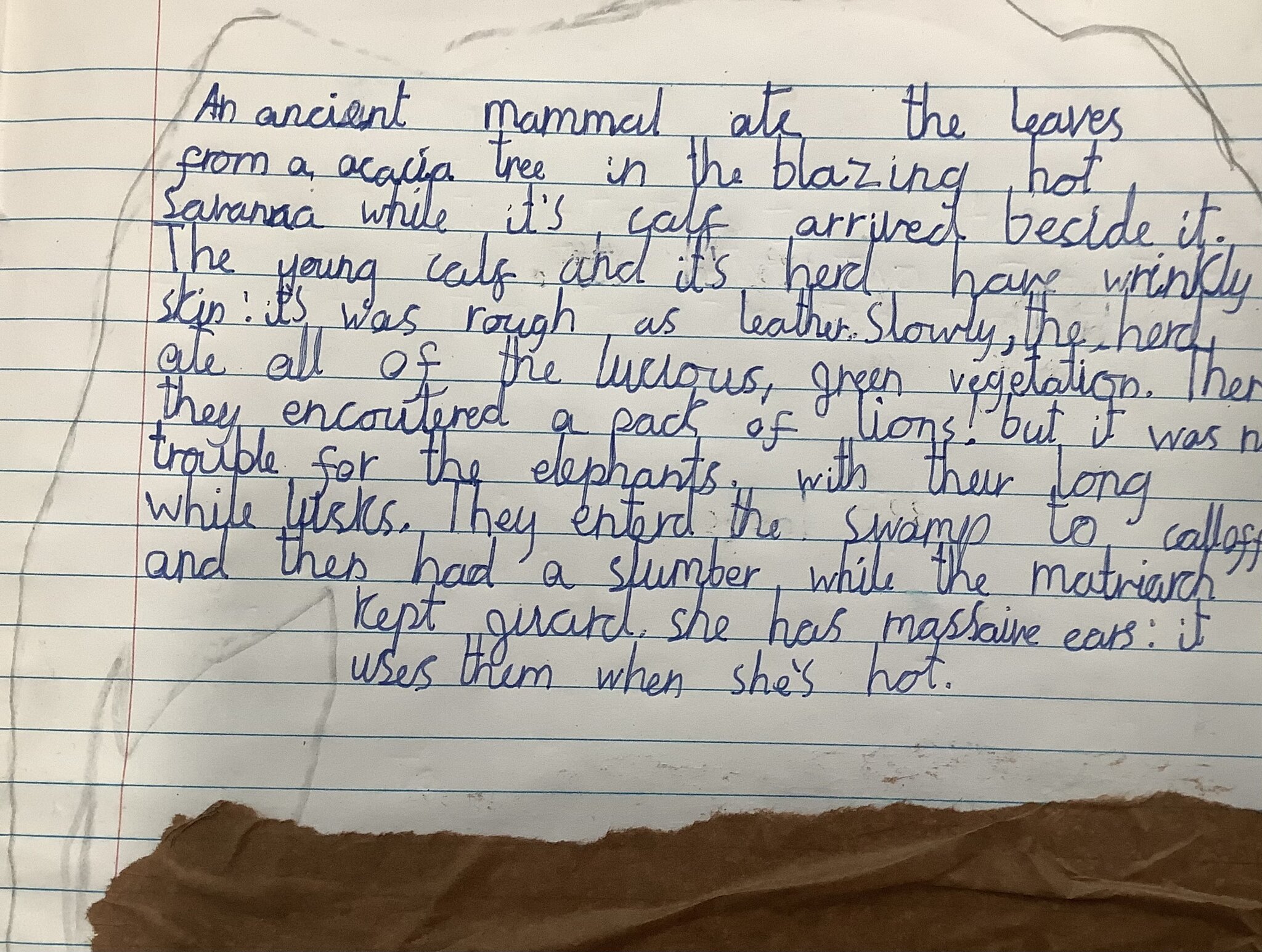 Image of Class 4 Handwriting