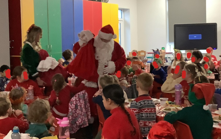 Image of Christmas Dinner and Santa! 