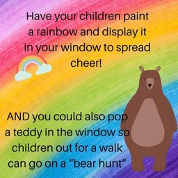 Image of Paint rainbows and put your bears in the windows!