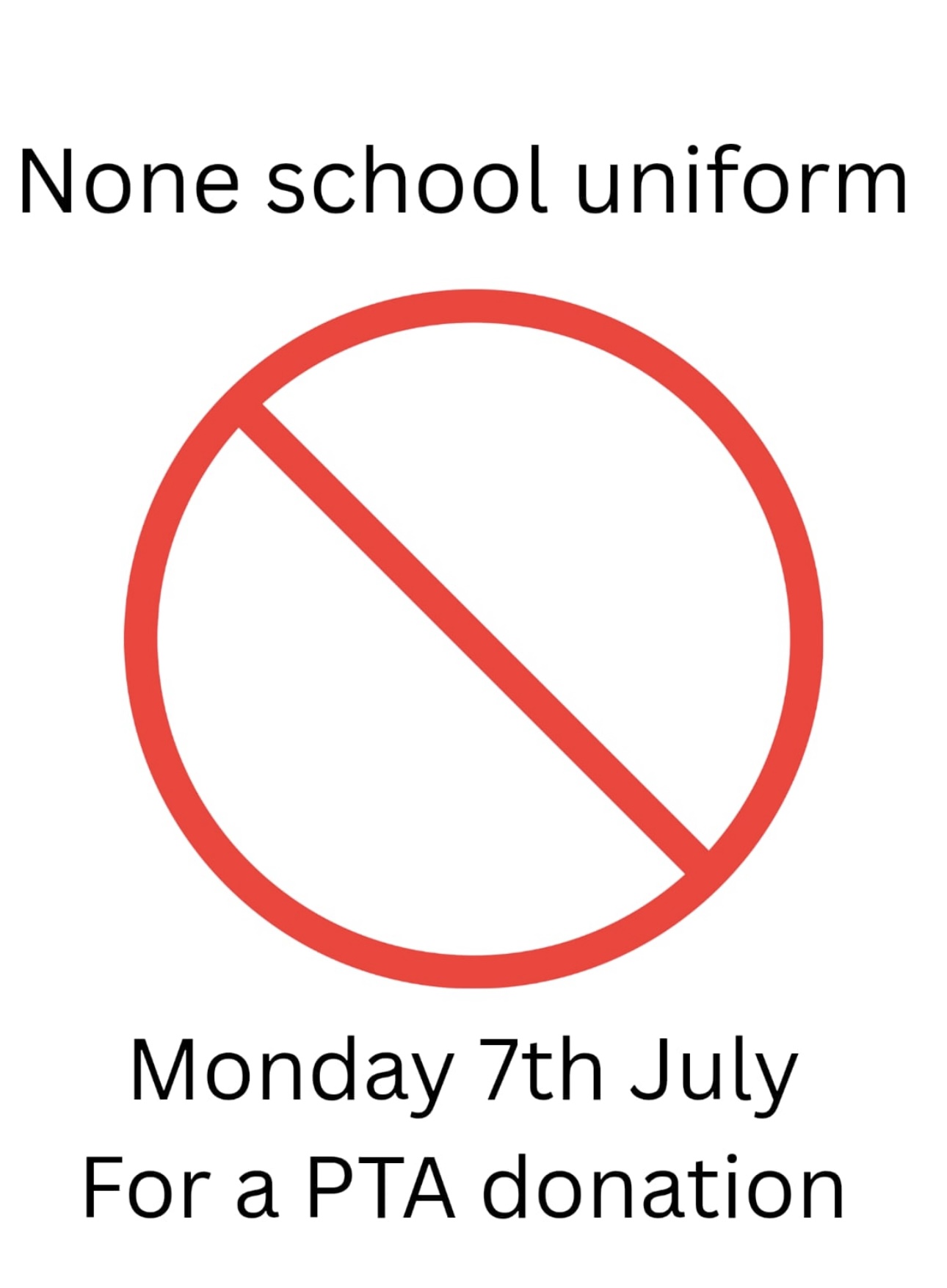 Image of Non School Uniform Day