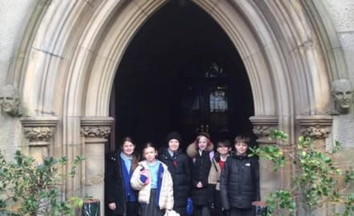 Image of RE Ambassadors visiting the Cathedral