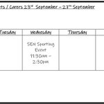 Image of Weekly Information for Parents/Carers