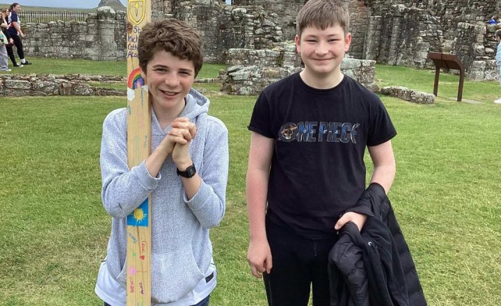 Image of Students Reflect During Holy Island Pilgrimage
