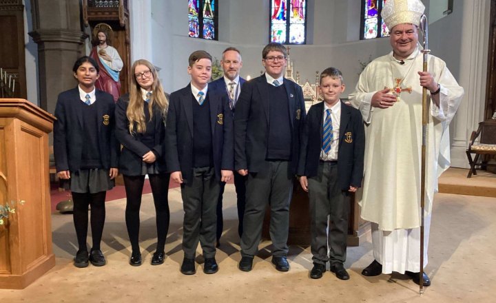 Image of Faith in Action Pupils Represent St Michael's at Recommissioning Mass