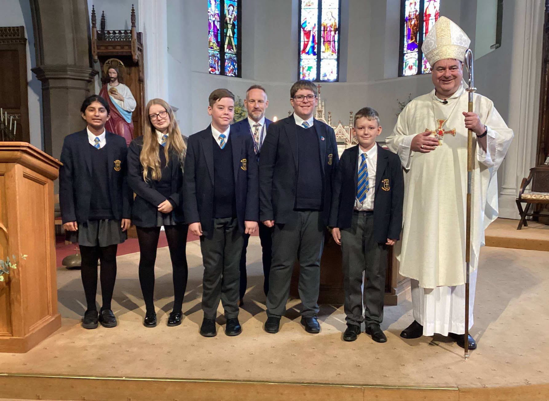 Image of Faith in Action Pupils Represent St Michael's at Recommissioning Mass