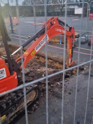 breaking ground for the foundations