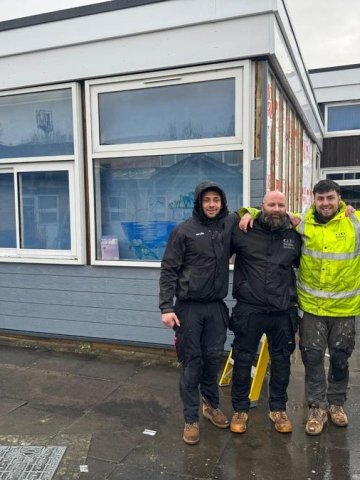 The cladding team from GD building services