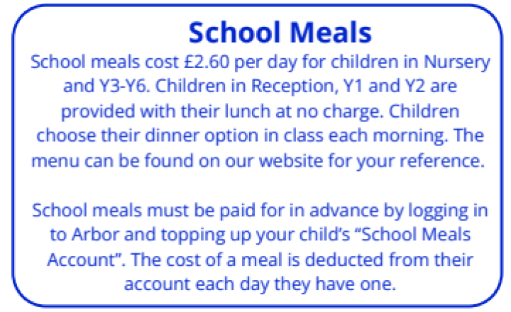Image of School Meals Information