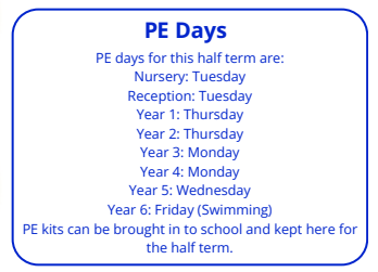 Image of PE Days Autumn Term 