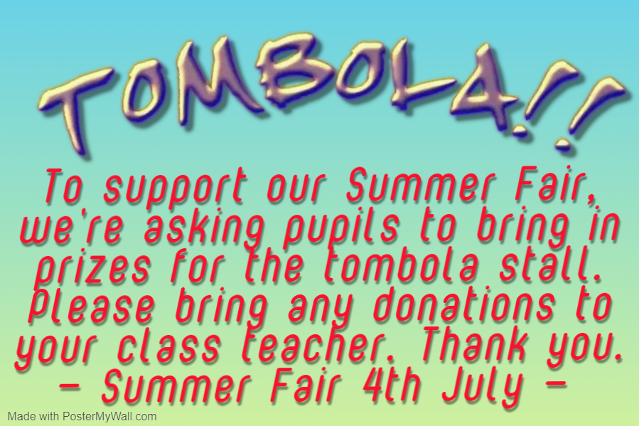 Image of TOMBOLA STALL - SUMMER FAIR