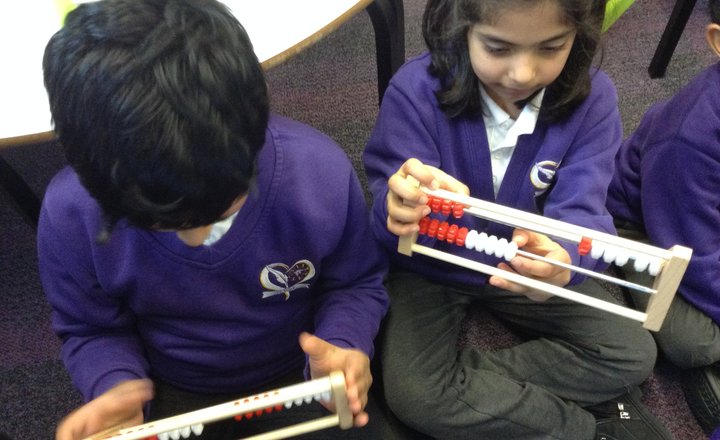 Image of Using rekenreks to compose numbers in Year 2