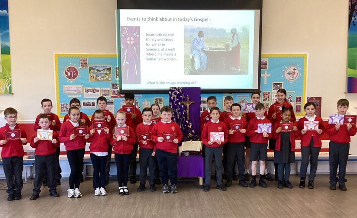 St Teresa's, Darlington, Pupils rewarded with their Virtue and Merit awards