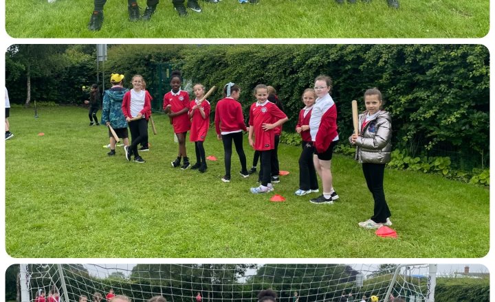 Class 7 pupils during their amazing sports morning at Middleton Tyas