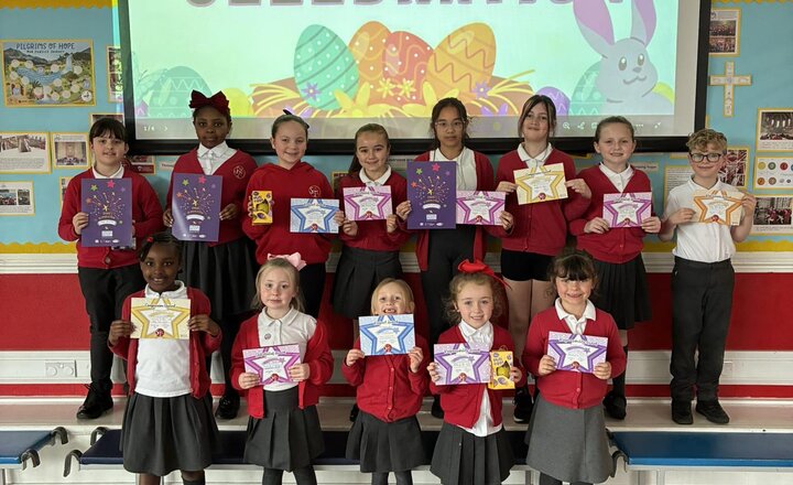 Virtue Award Winners at St Teresa's Easter celebration