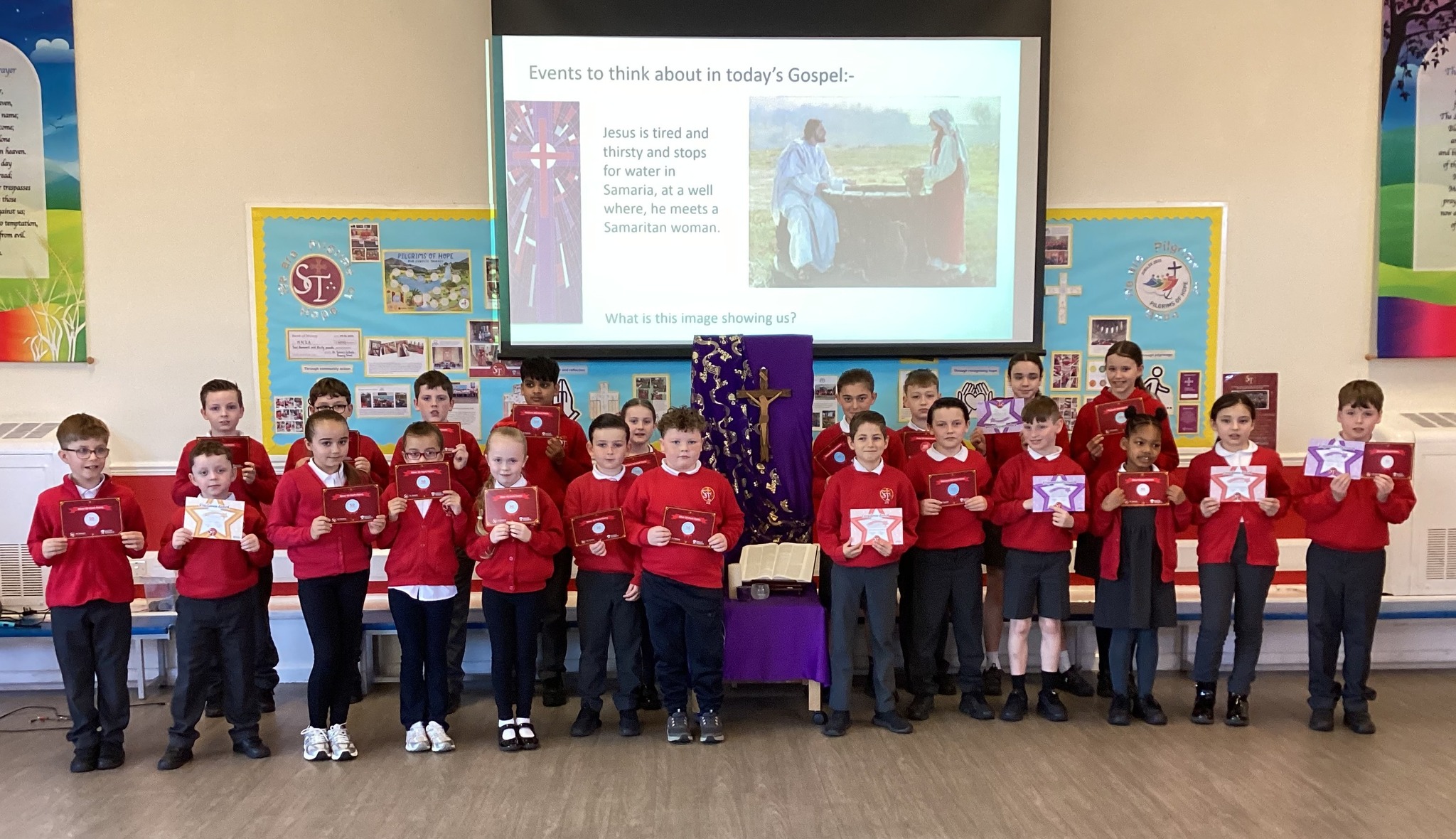 St Teresa's, Darlington, Pupils rewarded with their Virtue and Merit awards