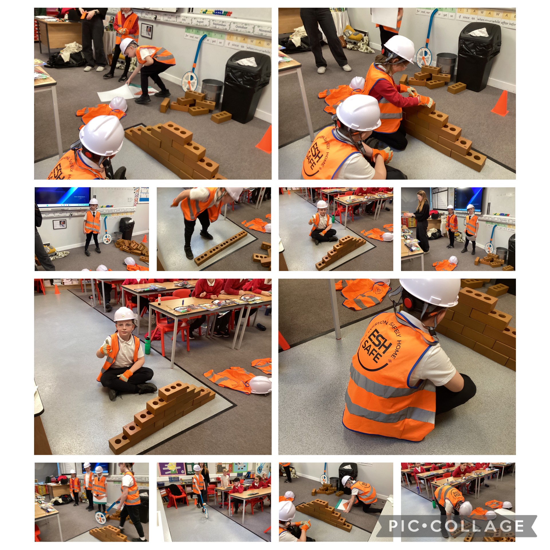 A visit from Esh Construction at St Teresa's Darlington, learning about jobs available in the construction industry