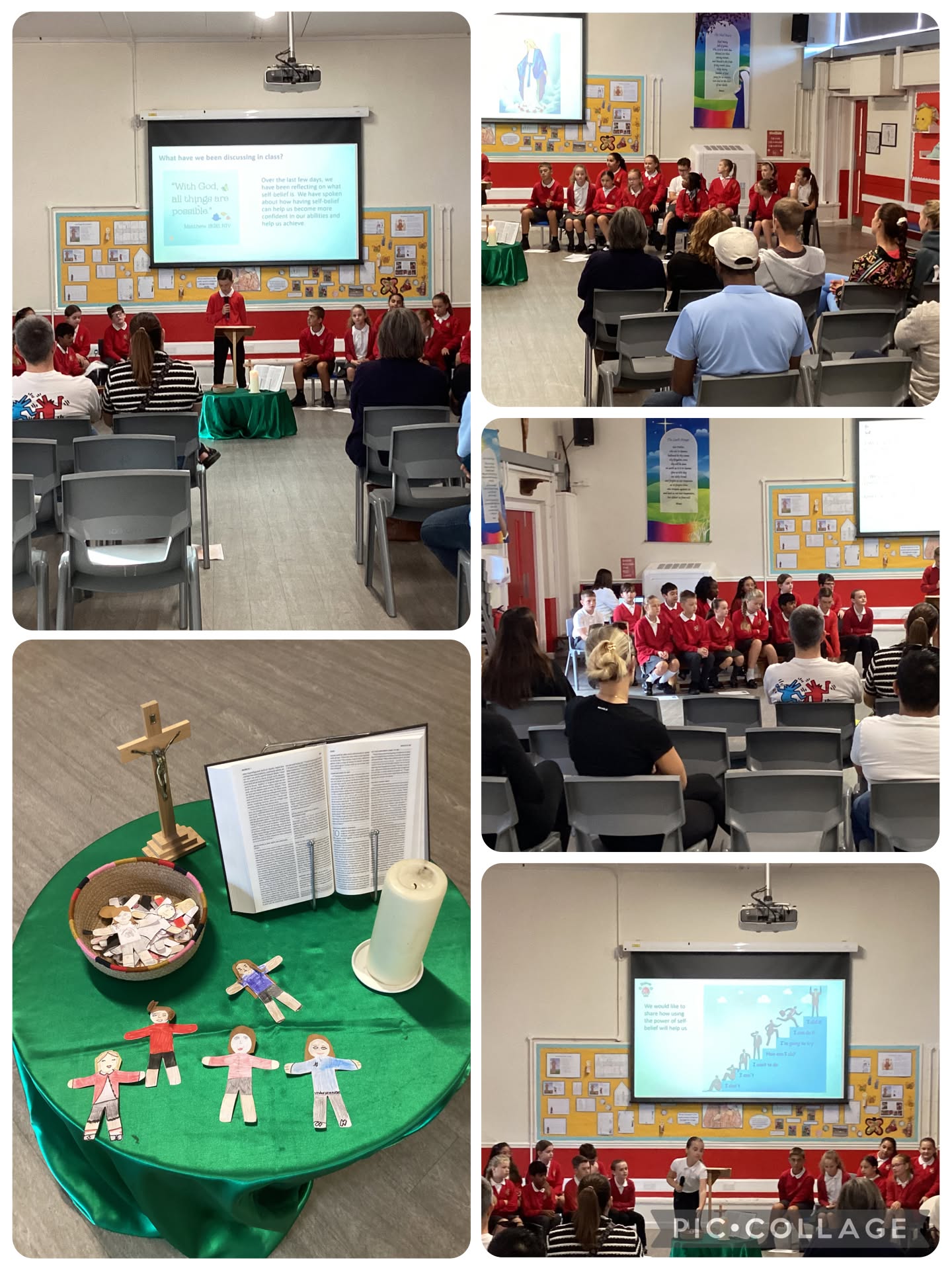 Pupils from St Teresa's Darlington gathering for a prayerful celebration
