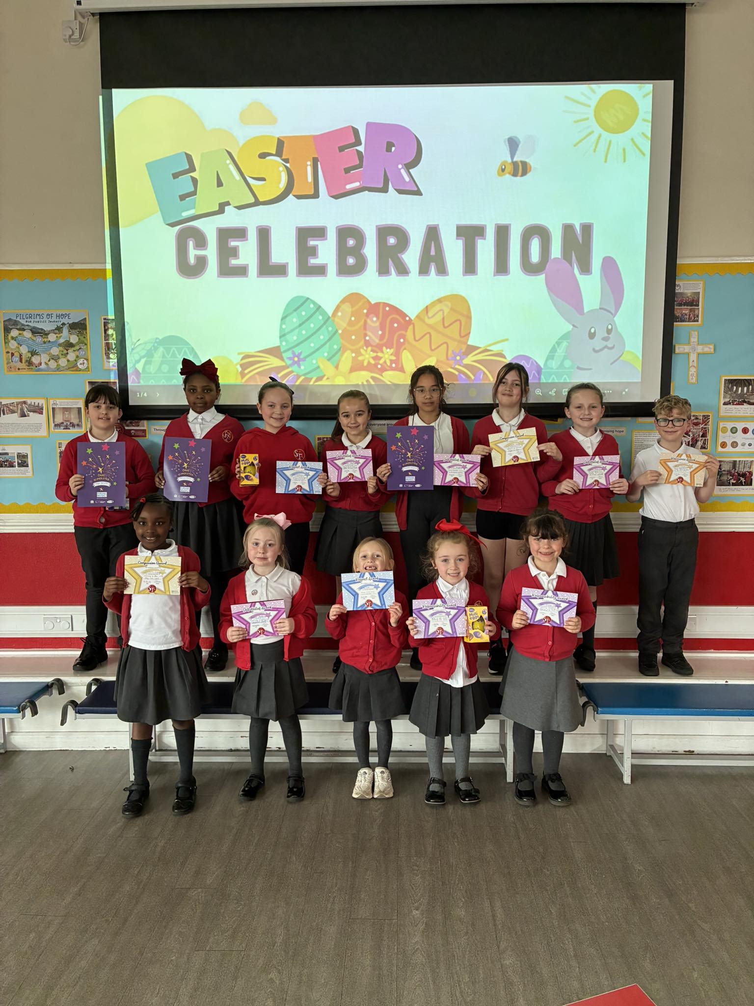 Virtue Award Winners at St Teresa's Easter celebration