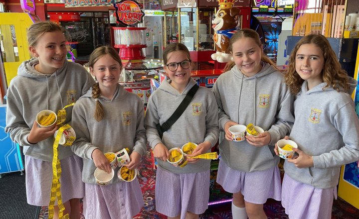 St Teresa's, Year 6 pupils, having fun at Seaton Carew after their hard work during SATs