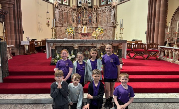 St Teresa's, Year 3 and Year 4 Mini Vinnies, representing their school at a special Mass