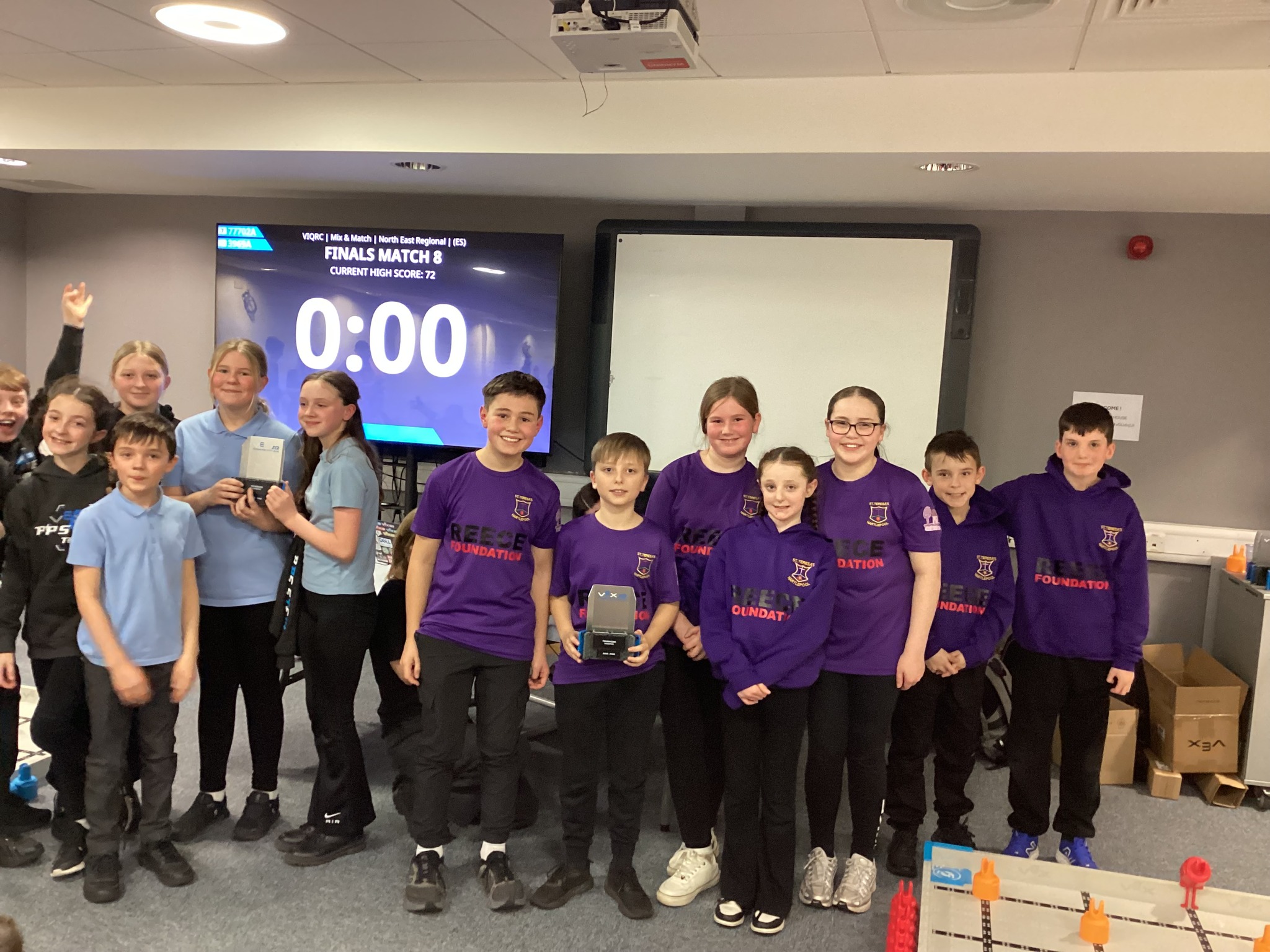 St Teresa's Tech team celebrate their success at their first regional competition