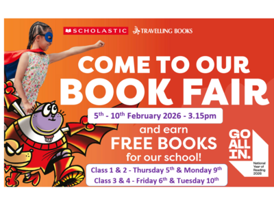 Image of Scholastic Book Fair is coming to Stalmine Primary School!