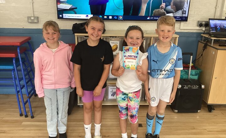 Image of Y2 poems included in Young Writers Monster Acrostics publication