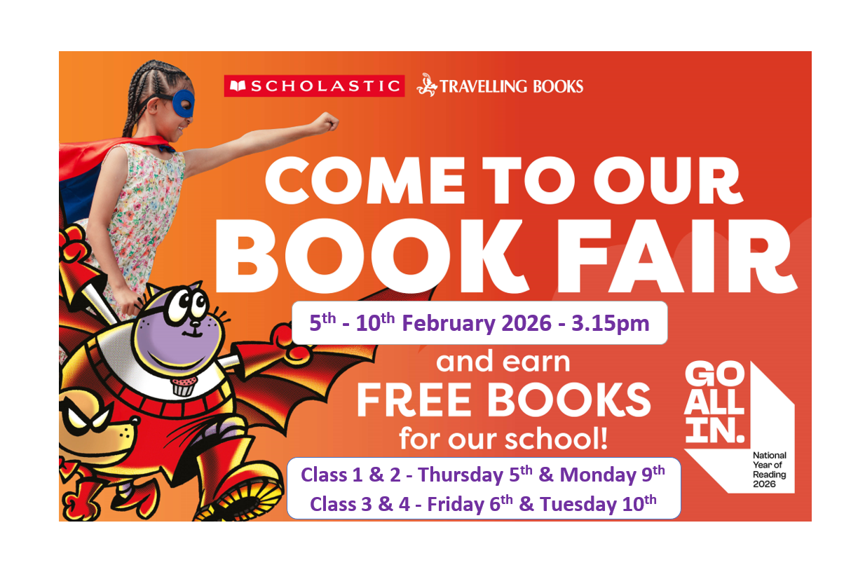 Image of Scholastic Book Fair is coming to Stalmine Primary School!