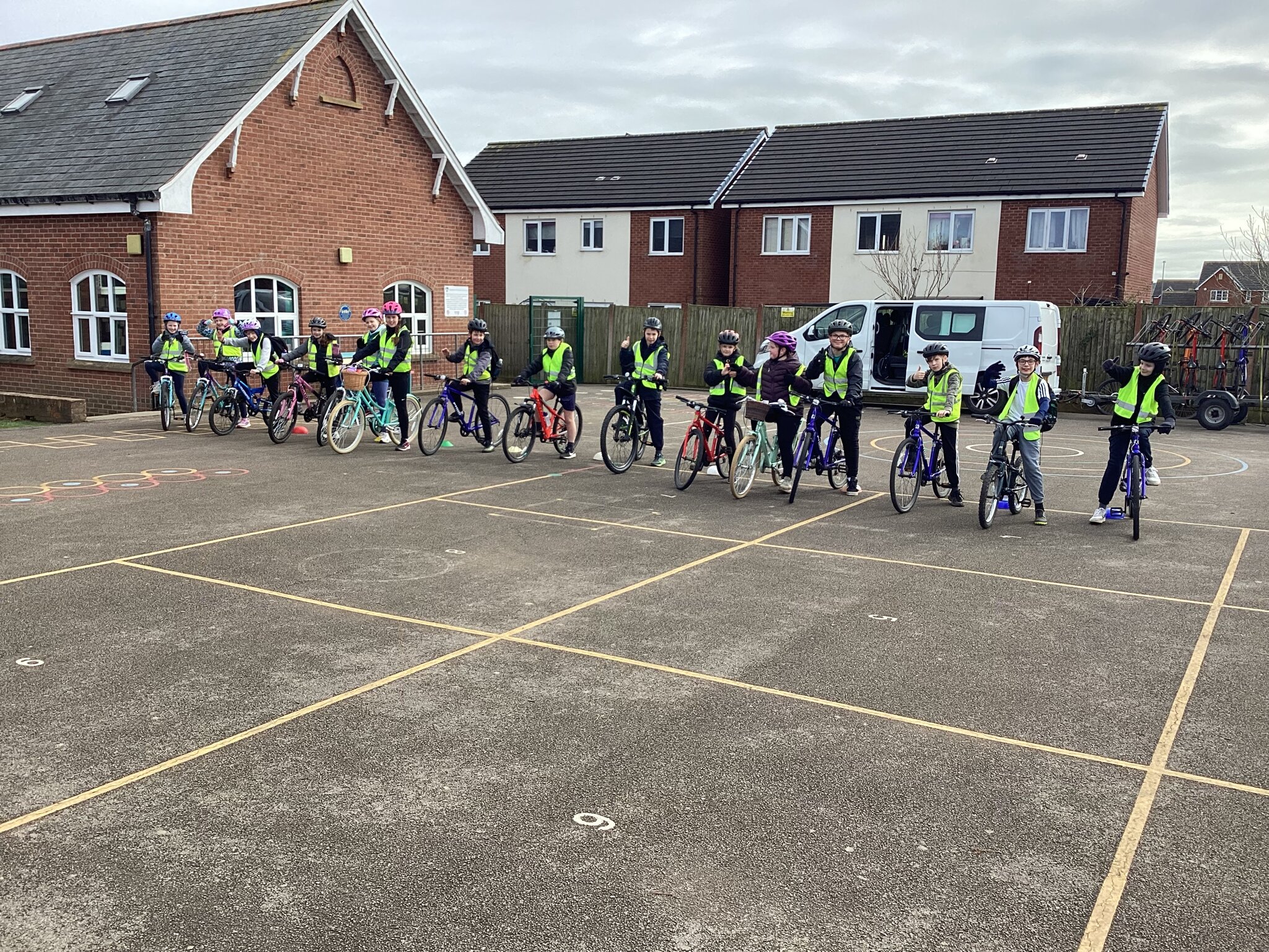 Image of Y6 graduating from their bikeability L1 & L2 course March 2026