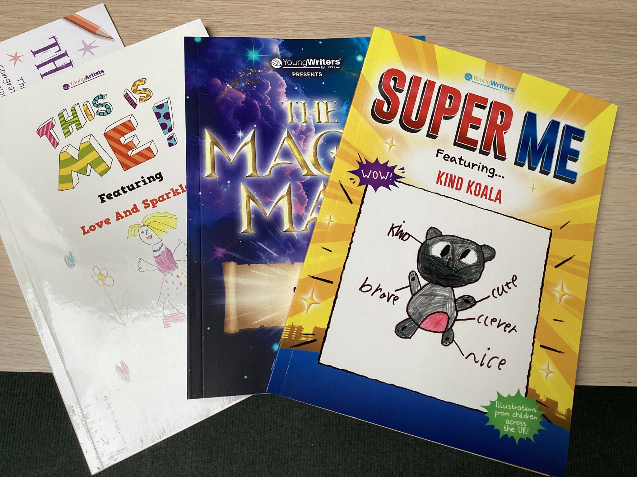 Image of Young Writers' entries across school