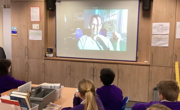 Image of Year 6 Zoom with Author Dan Freedman 