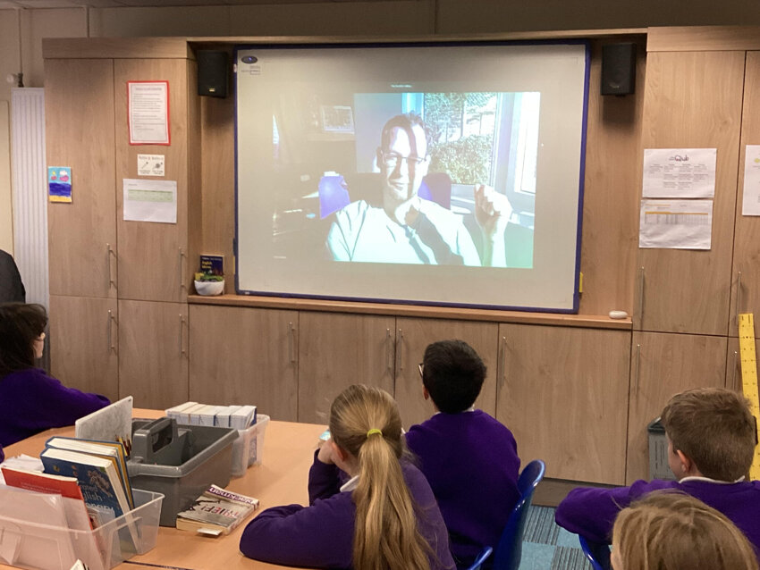 Image of Year 6 Zoom with Author Dan Freedman 