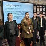 Image of Y10 Young Reporters welcome journalist, Sophie Corcoran 