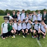 Image of Y8 celebrate their 4-0 win in the Wigan & Leigh Schools' semi-final!