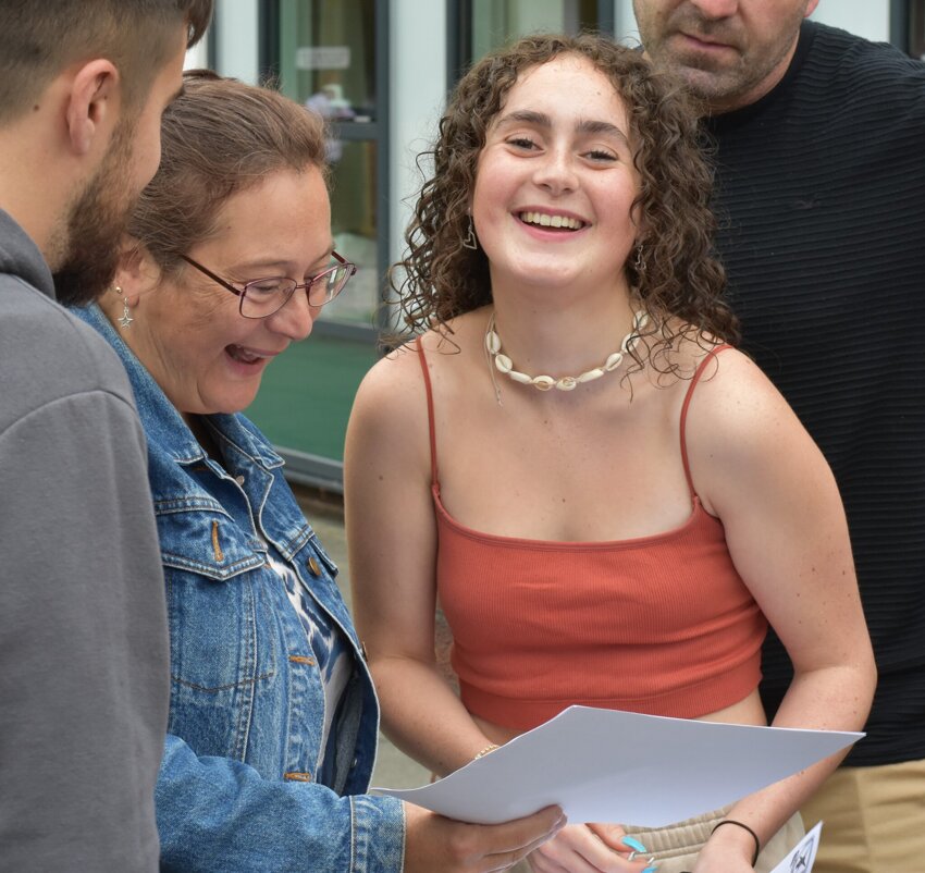 Image of Students and staff celebrate GCSE Exam Success