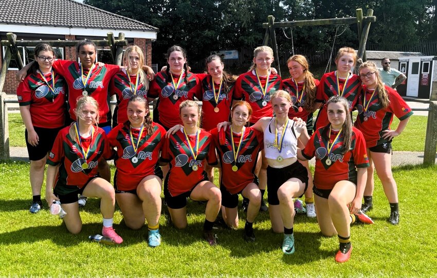 Image of Y9 & Y10 Girls' rugby take part in a "War of the Roses" match