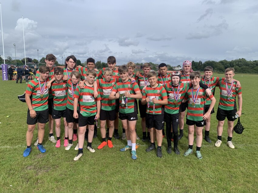 Image of Y9 Rugby Team win the Wigan & Leigh School KO cup trophy!