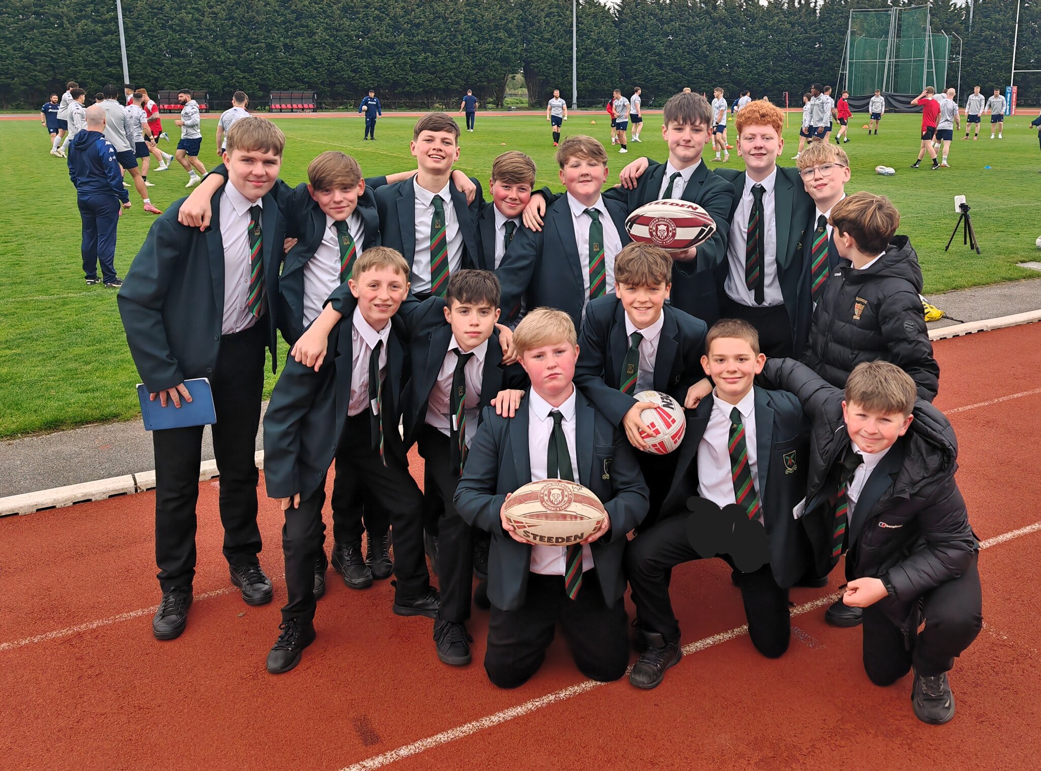 Image of Y8 Rugby Team meet the Wigan Warriors Team