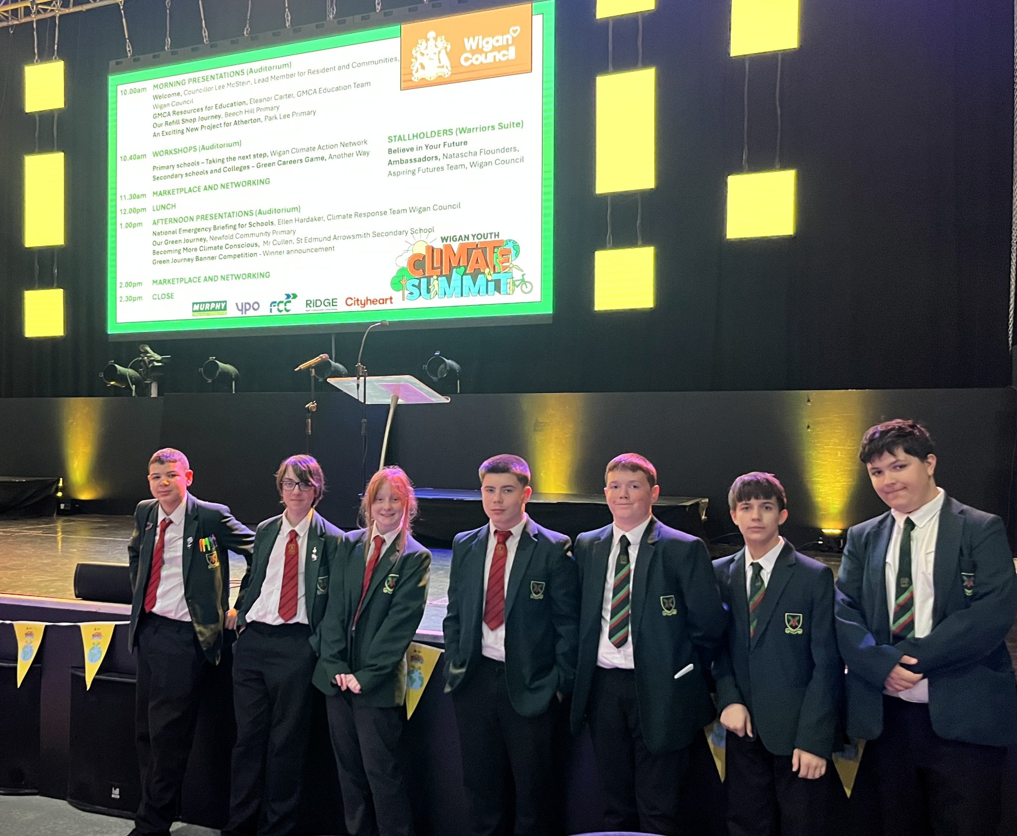 Image of SEA students attend a Climate Summit at the Edge in Wigan