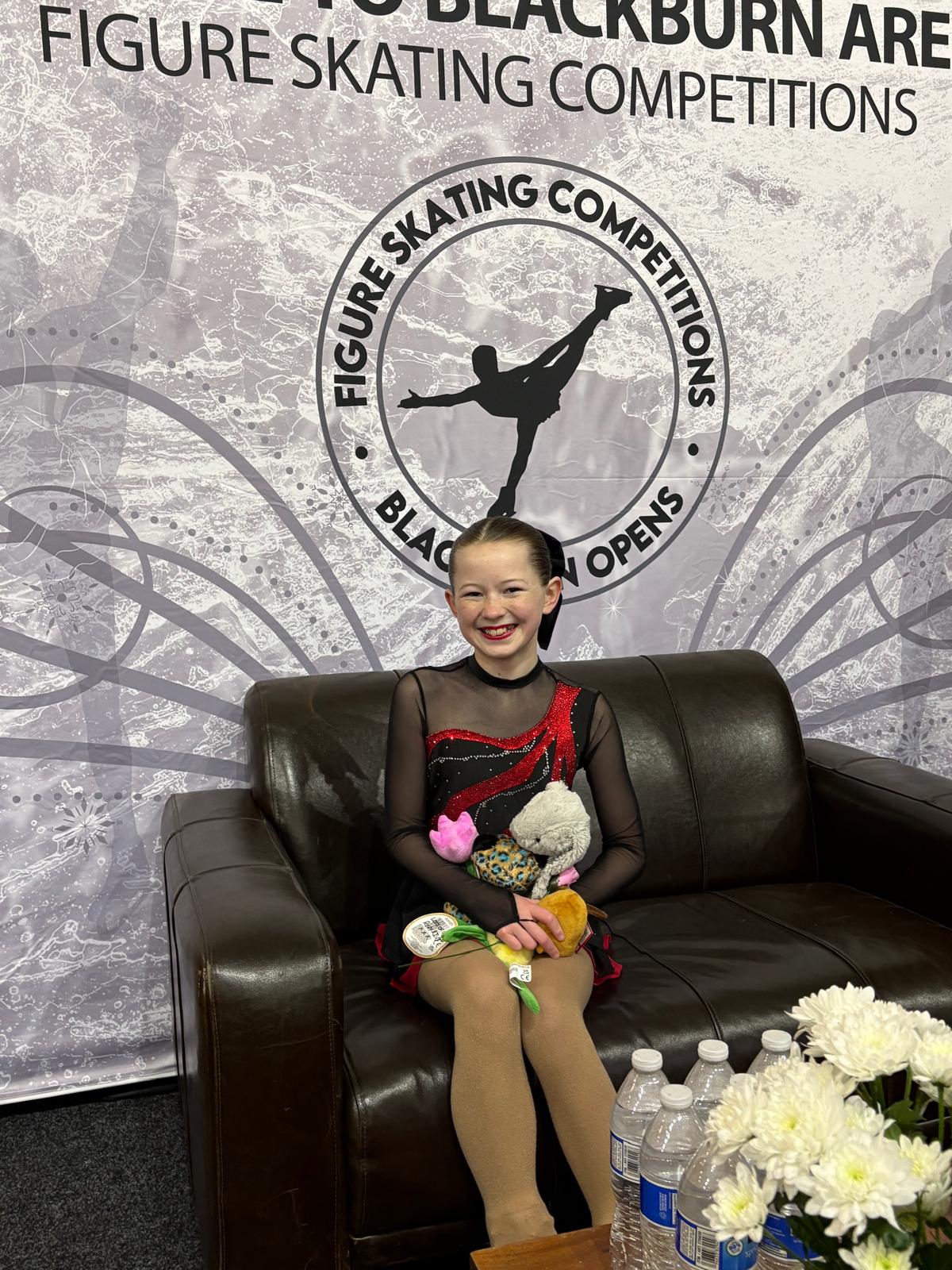 Image of Y7 Student, Jessica Evans competes in her first national skating competition