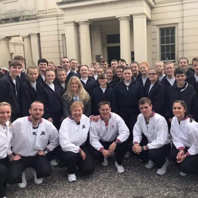 Image of Megan Marches with the Military Parade 